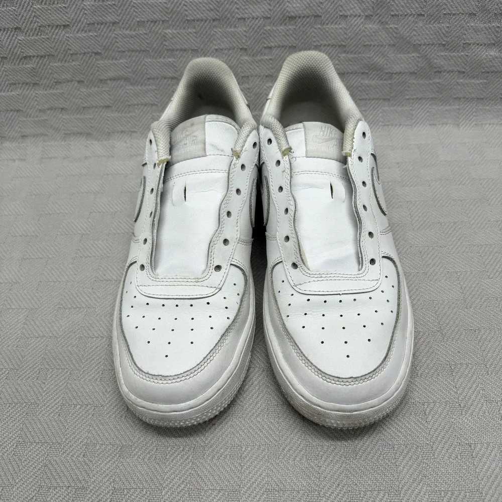 Nike Air Force 1‎ Shoes Youth Size 7 White Leather Low Top FV5951-111